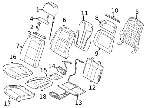 Front Seat Components for 2017 BMW X5 #1