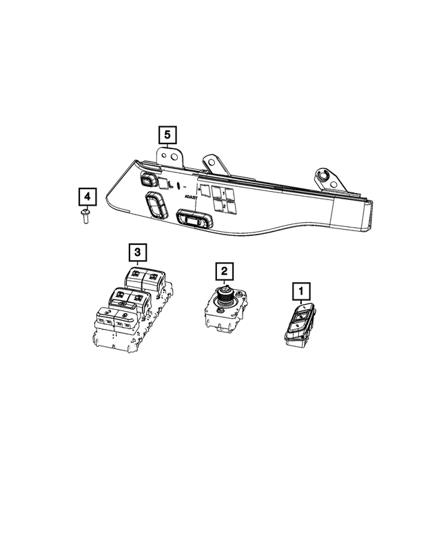 68410647AC - Electrical: Mirror Switch for Mopar Image