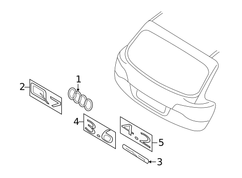 Exterior Trim - Lift Gate for 2009 Audi Q7 #0