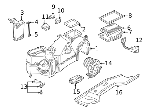 Evaporator & Heater Components for 2003 Volkswagen Jetta #0