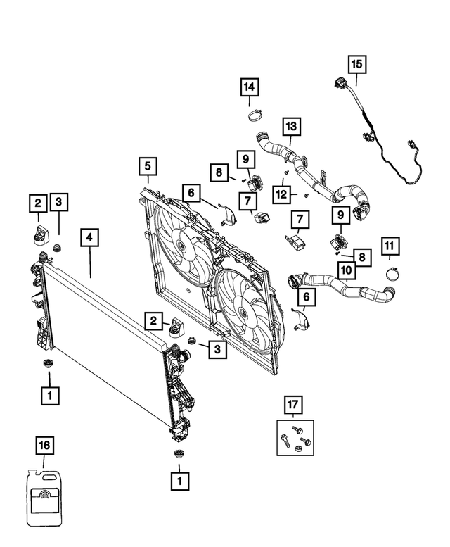 68095779AA - Cooling: Insulator Grommet for Mopar Image image