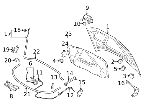 Hood & Components for 2007 Audi A3 Quattro #0