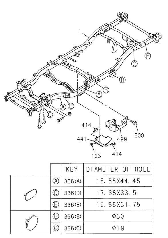 Frame for 2000 Honda Passport #0