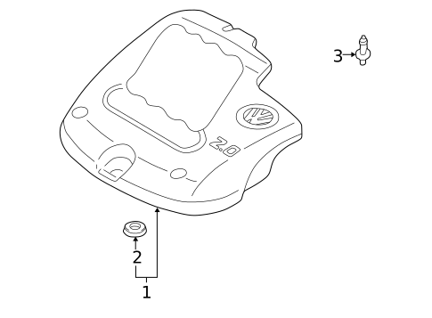 Engine Appearance Cover for 2006 Volkswagen Golf #0
