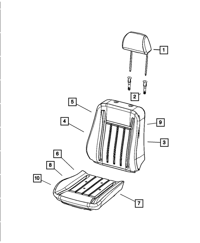1DS941DVAA - Interior Trim: Headrest Sleeve, Slave Cylinder for Mopar Image