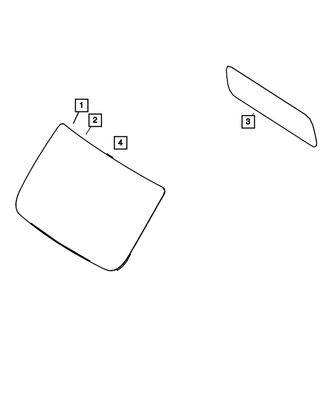 68534980AC - Glass: Windshield for Mopar Image