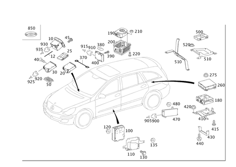 Radio, Remote Control, Amplifier and CD Player for 2007 Mercedes-Benz R320 #0