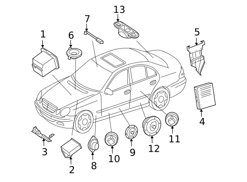 Sound System for 2006 Mercedes-Benz CLS55 AMG #0