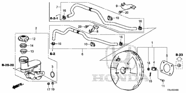Brake Master Cylinder  - Master Power (KA/KC/KL) for 2016 Honda Accord #0
