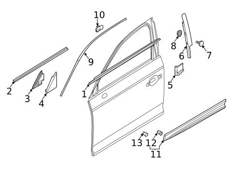 Exterior Trim - Front Door for 2025 Audi Q5 Sportback #0