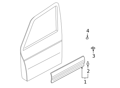 Exterior Trim - Front Door for 2005 Mitsubishi Montero #0