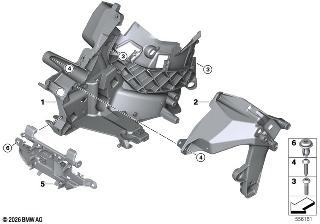 46635A64092 - : Holder Mirror Right for BMW-Motorrad Image