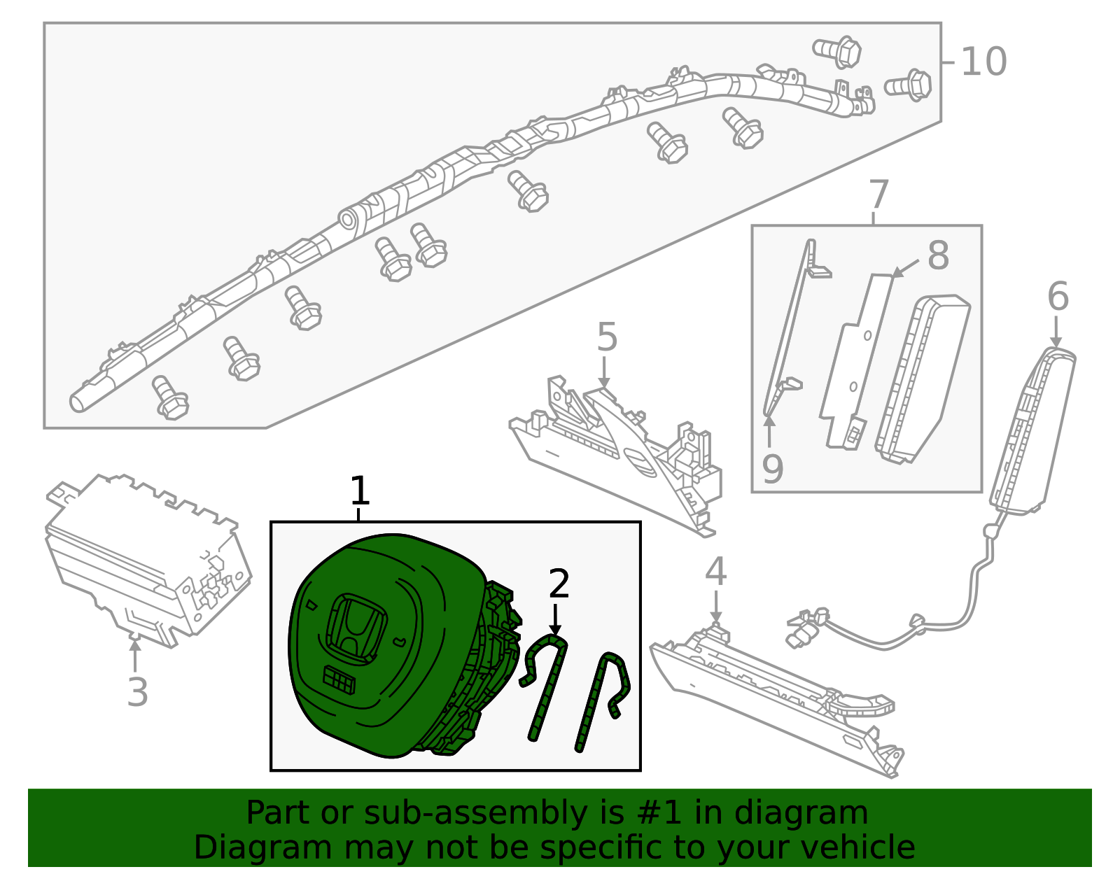 77810-3W0-A80ZA - Steering Wheel Air Bag 2023-2026 Honda | Toronto
