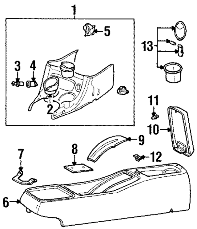 F8RZ5404788BAA - Body: Ashtray Assembly for Ford Image