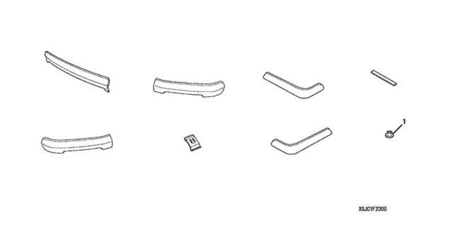 Front & Rear Chrome Bumper Trim (1) for 2007 Honda Ridgeline #0