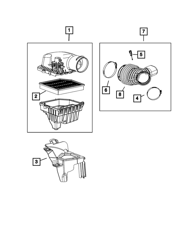 53011076AA - : Clean Air Duct for Mopar Image