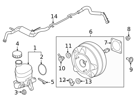 Master Cylinder - Components On Dash Panel for 2019 Ford Mustang #0