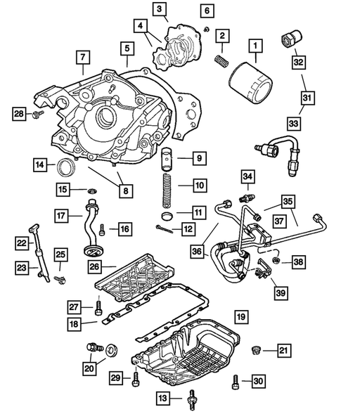 Engine Oiling for 2003 Chrysler 300M #0