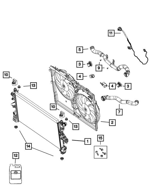 68094656AA - Cooling: Radiator Fan Relay for Mopar Image