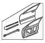 22702414 - Body: Door Shell for Oldsmobile: Alero | Pontiac: Grand Am Image
