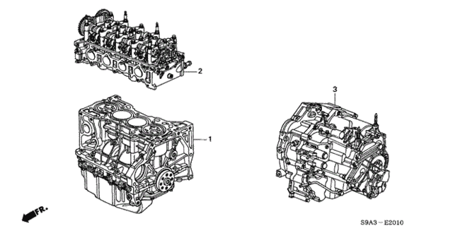 Engine Assy. - Transmission Assy. for 2003 Honda CR-V #0