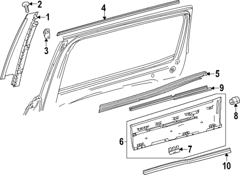 Exterior Trim - Rear Door for 2022 Mercedes-Benz GLB 35 AMG&reg; #0