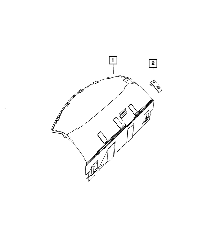 1LM49LC5AM - Interior Trim: Rear Shelf Panel for Mopar Image