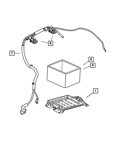 Battery Tray and Cables for 2003 Dodge Neon #0
