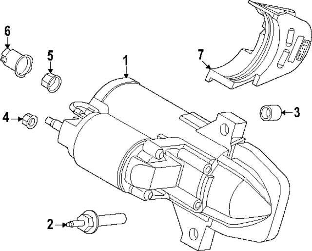 W721305S437 - : Starter Mount Stud for Ford: Maverick Image