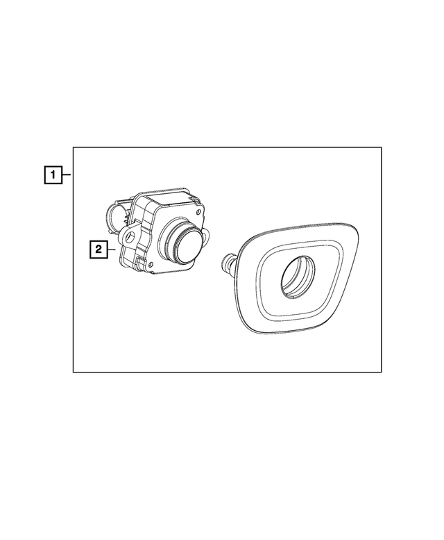 5RC76JRYAG - Electrical: With Bezel Camera Assembly for Mopar Image