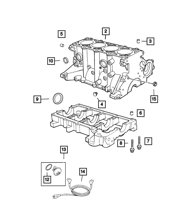 R0424811AB - Engine 2.4L Four Cylinder: Short Block for Mopar Image