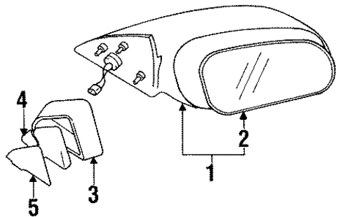 Outside Mirrors for 1998 Mitsubishi Eclipse #0
