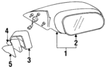 MR707511 - Body: Mirror Assembly for Mitsubishi Image