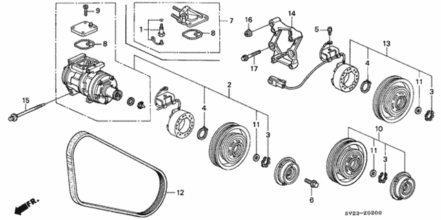 A/C Compressor (DX) for 1994 Honda Accord #0