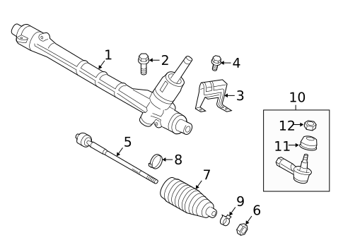 Steering Gear & Linkage for 2013 Mitsubishi Outlander Sport #0