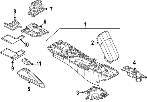 Center Console for 2023 Nissan Z #0