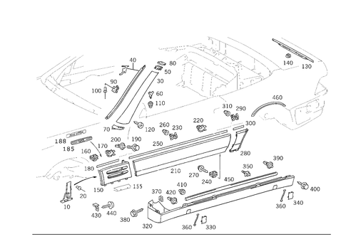Outside Attachment Parts for 1996 Mercedes-Benz SL320 #0