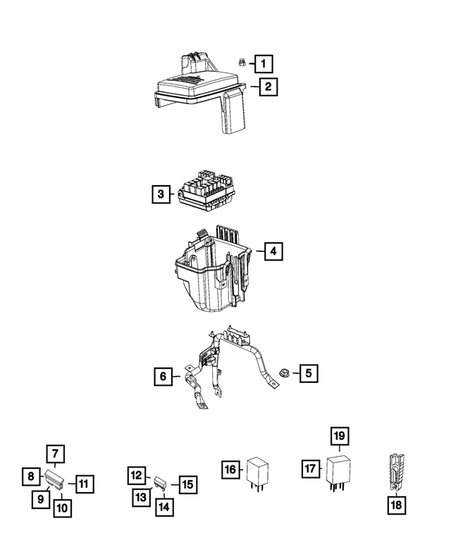 6107050AA - Electrical: Nut for Ram: ProMaster 1500, ProMaster 2500, ProMaster 3500, ProMaster EV Image