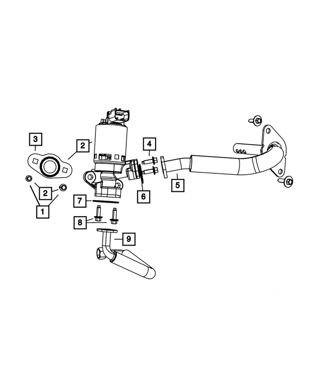 4891606AD - : Egr Valve To Intake Plenum Tube for Mopar Image