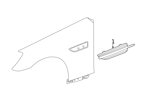 Exterior Trim - Fender for 2015 Mercedes-Benz SLK55 AMG #0