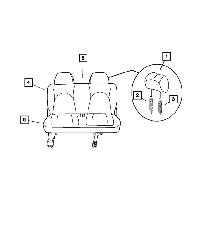 « 1HH381J3AA – Interior Trim : Arrière Appui-tete pour Mopar Image »