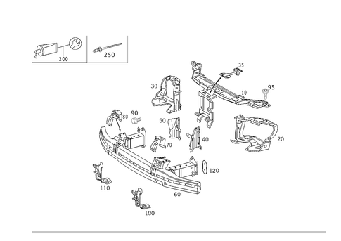 Front Stiffening and Radiator Support for 2006 Mercedes-Benz CL500 #0