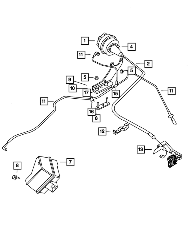 4891156AC - : Accelerator Cable Bracket for Mopar Image