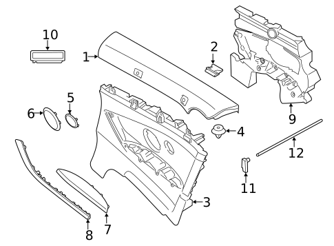 Interior Trim - Quarter Panels for 2016 BMW 428i xDrive #1