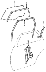 68103AC01083 - Body: Door Glass for Toyota: Avalon Image