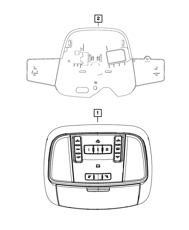 1UC571DAAF - Interior Trim: Overhead Console for Mopar Image image
