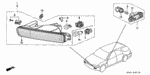 33302SV4A01 - Electrical/Exhaust/Heater/Fuel: LAMP UNIT, R. for Honda Image