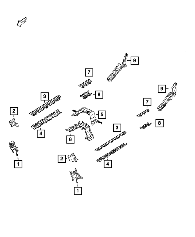 68175149AC - Electrical: Wiring Trough, Left for Mopar Image
