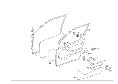 Door Paneling for 1988 Mercedes-Benz 300TE #1