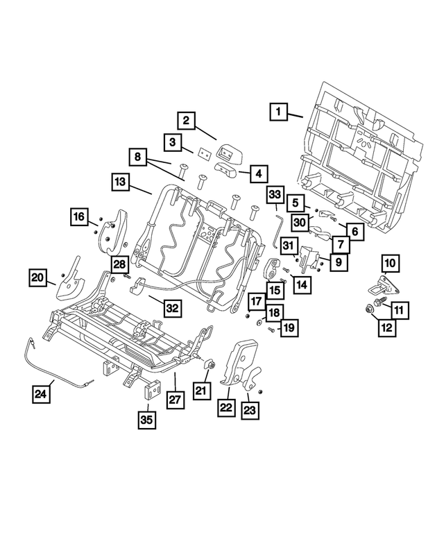 68275723AA - Interior Trim: Rear Seat Back Panel for Mopar Image